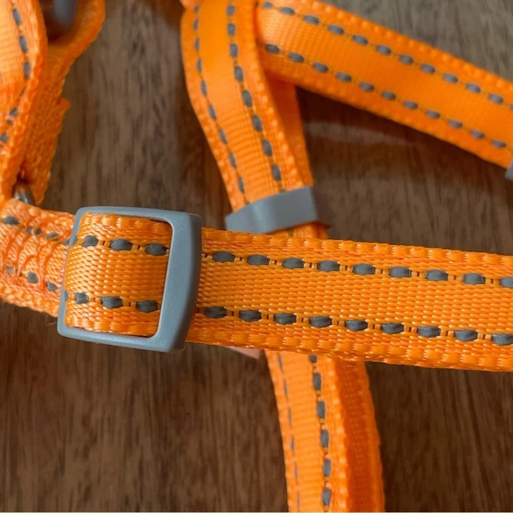 NWT Good2Go Orange Reflective Dog sz S‎ Harness Gray Ajustable Buckle